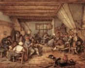 阿德里安 扬斯 范 奥斯塔德 : Feasting Peasants in a Tavern